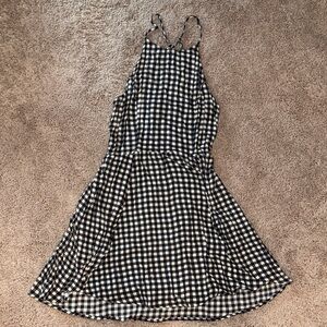 Abercrombie & Fitch Black and White Gingham Halter